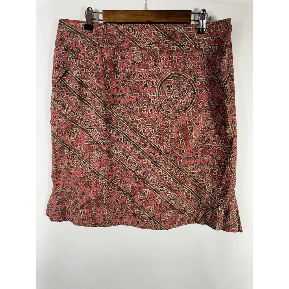 Peruvian Connection Women's Size 14 Red Brown Skirt‎